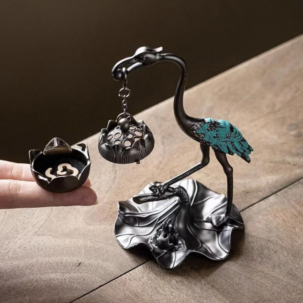 Hanging Crane Incense Burner