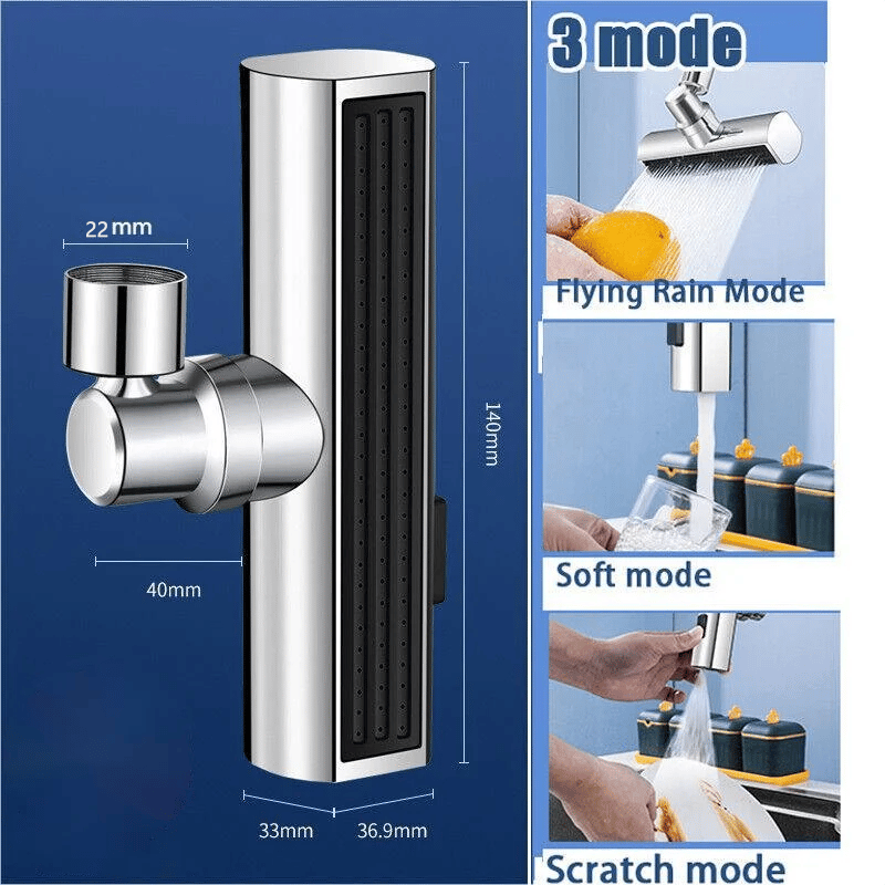 🚰 Advanced 360° Three-Mode Waterfall Modern Faucet – Perfect for Every Kitchen Task