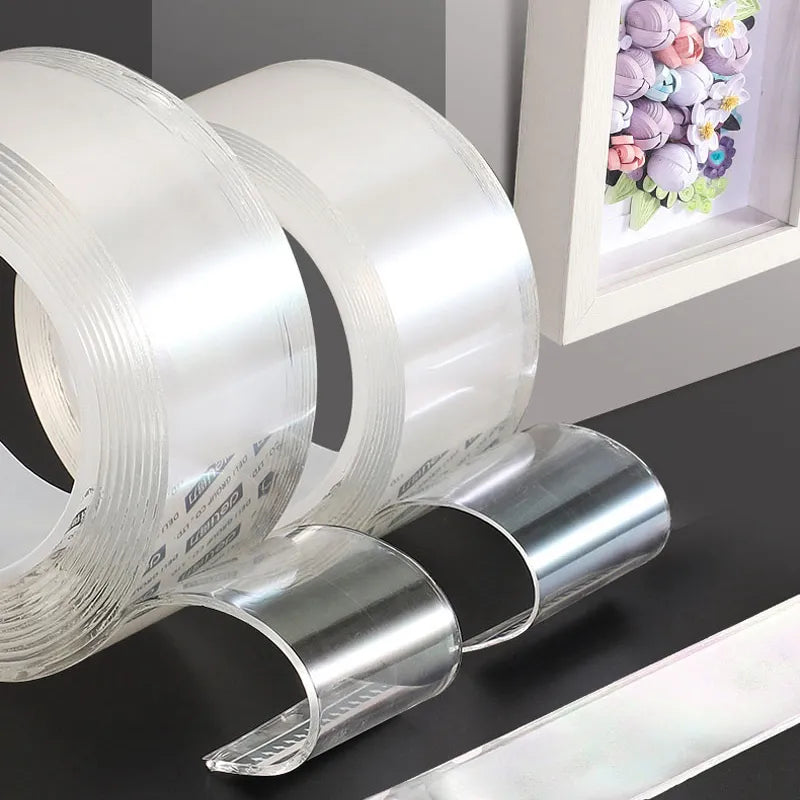 Reusable Strong Double-Sided Nano Tape – Hang Heavy Objects with Ease