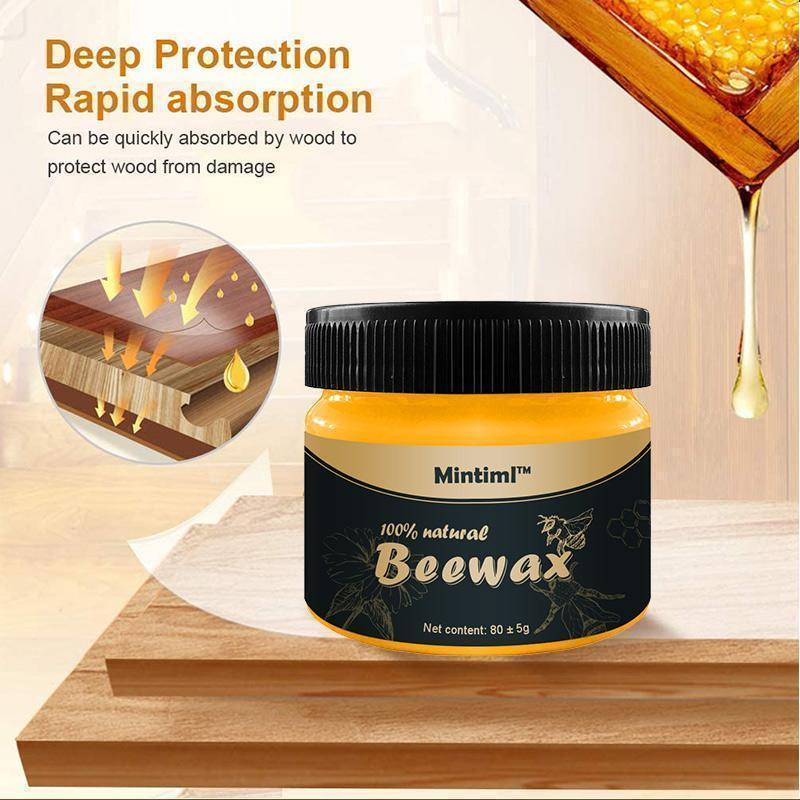 🐝 BeeTimberShine Wax (+1 FREE Sponge Brush) - Revitalize Your Wooden Furniture Instantly