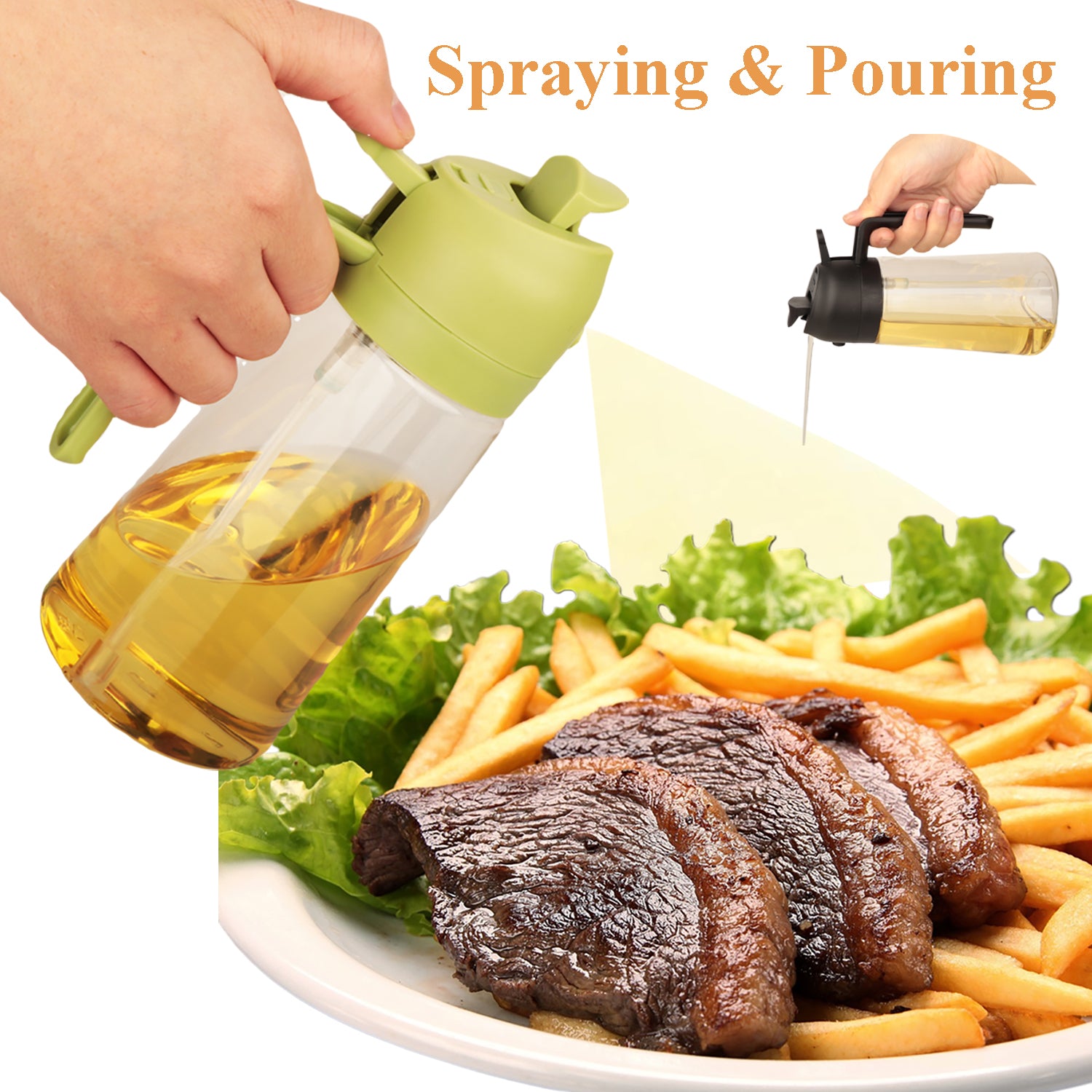 2-in-1 PrecisionSpray Duo Oil Dispenser and Sprayer