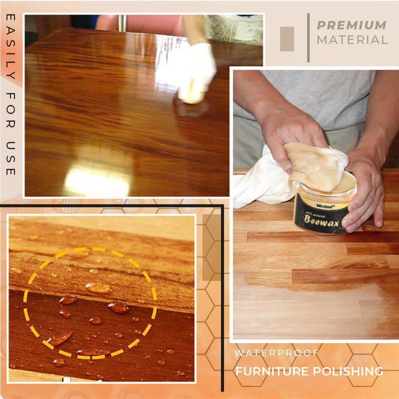 🐝 BeeTimberShine Wax (+1 FREE Sponge Brush) - Revitalize Your Wooden Furniture Instantly